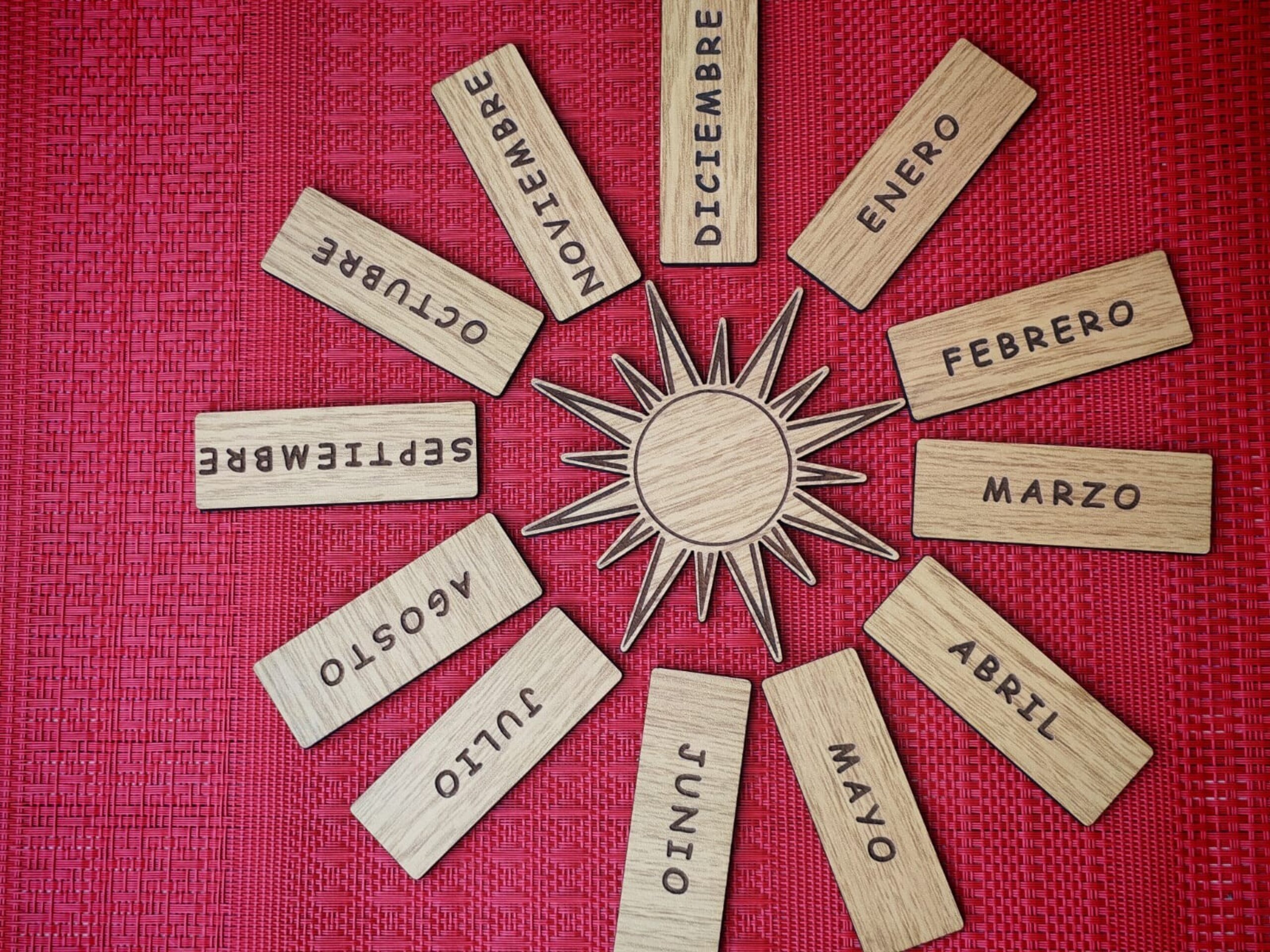Calendario de Cumpleaños Montessori en madera – Vueltas al Sol - 3