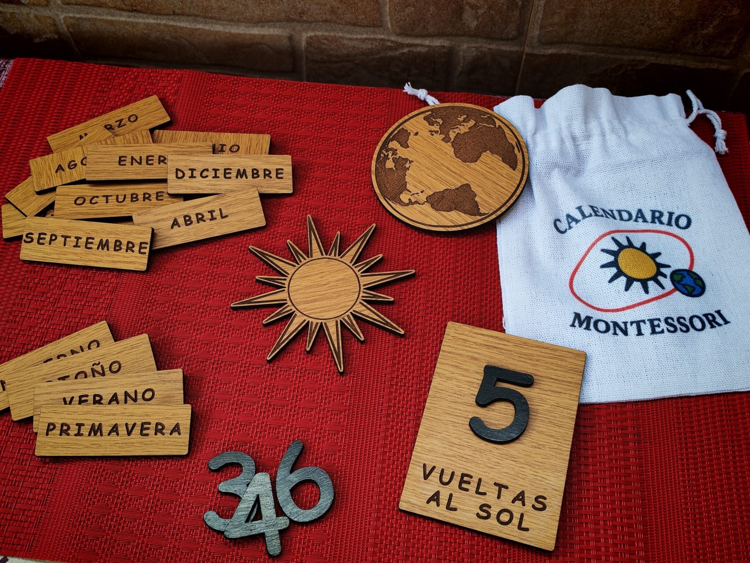 Calendario de Cumpleaños Montessori en madera – Vueltas al Sol - 4