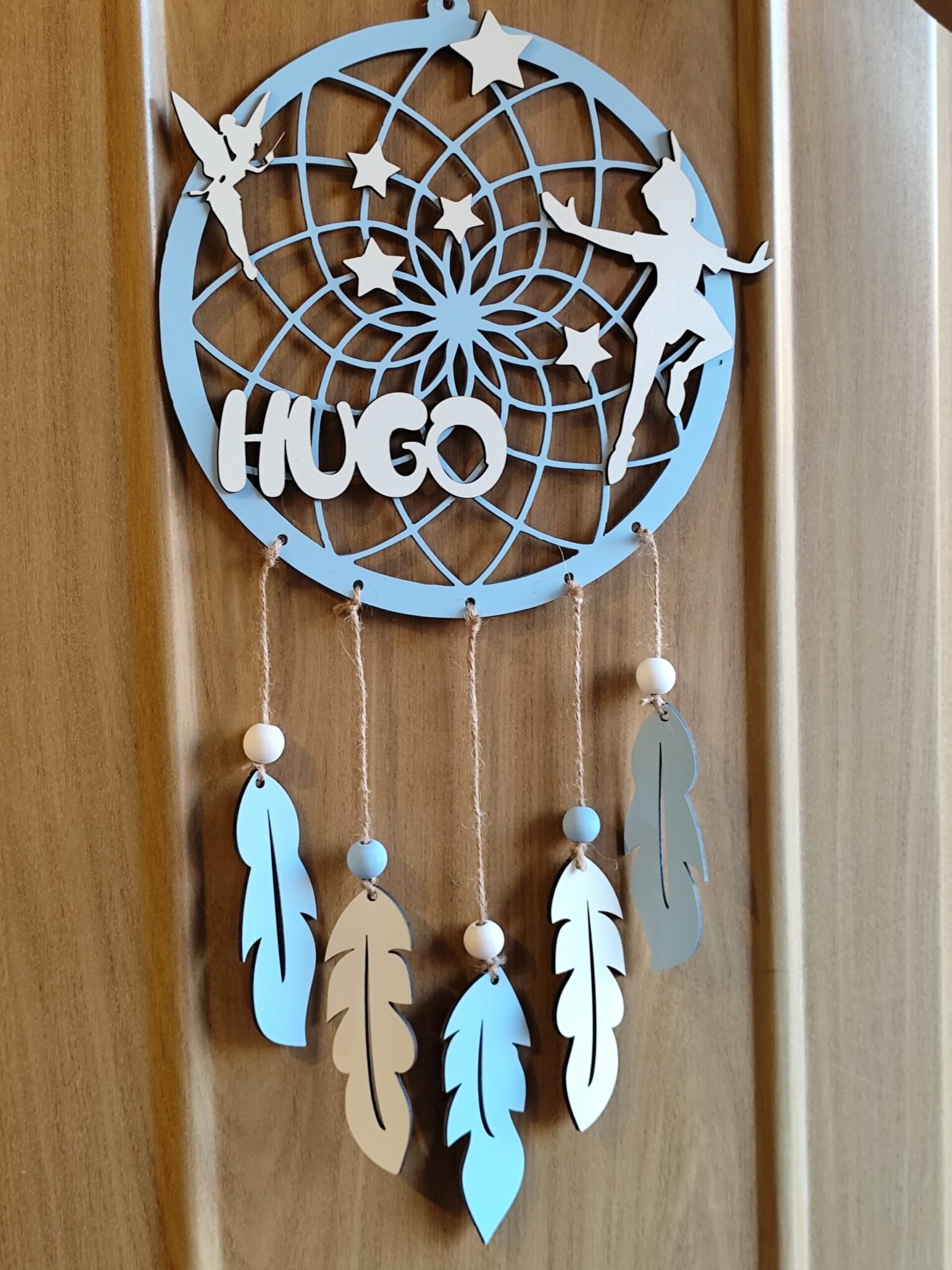 Atrapasueños de madera personalizado con nombre - 2